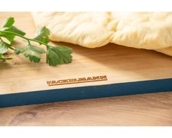 Fackelmann 37671 Bamboe snijplank met afgeronde hoeken, snijplank, houten plank, keuken snijplank, borrelplank, Bamboe, 30 x 23 x 0,5 cm