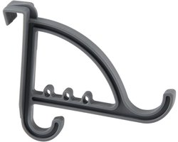 Fackelmann 61248 Deurhaak, kapstokhaak, handdoekhaak, handdoekhouder badkamer, kapstok voor deur, Kunststof, 12,3 x 15,5 x 2,5 cm