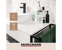 Fackelmann 86723 tandenborstelhouder, badkameropberging, tandenborstelbeker, design badkameraccessoires, Zink, Zwart, 7 x 10 x 11 cm