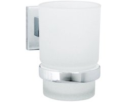 Fackelmann Mare wandgemonteerde chroomgrijze tandenborstelhouder