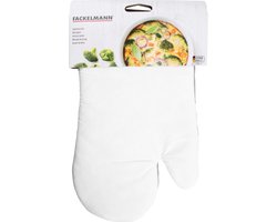 Fackelmann - ovenwanten - ovenhandschoenen - wit/grijs - per stuk!