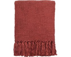Faded red throw