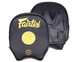 Fairtex FMV14 Serie - Boks Pads - Zwart/Goud - Ultra Licht - Synthetisch Leer - Handgemaakt in Thailand