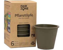 Fairzone Plantenpotten Rubber Olive 6 Stuks