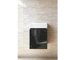 Faizee Home Alkan Badkamermeubel 40 cm – Wastafel – Grijze Onderkast + Wastafel