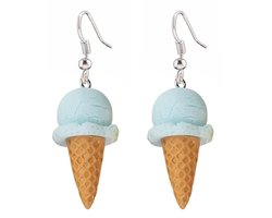 Fako Bijoux® - Oorbellen - IJsjes - Hoorntjes - Blauw