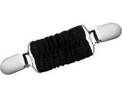 Fako Bijoux - Vestsluiting - Vestclip - Sjaalspeld - Vestklem - Fashion Accessoire - Elastisch - Mouwophouder - Zwart