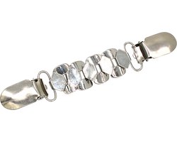 Fako Bijoux® - Vestsluiting - Vestclip - Vestklem - Shuttles - Zilverkleurig