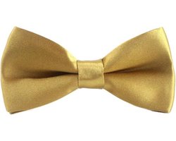 Fako Fashion - Kinder Vlinderstrik - Vlinderdas - Kinderstrik - Strik - Effen - 10cm - Goudkleurig