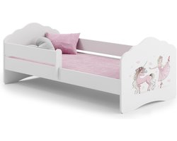 FALA - Peuterbed - 140x70cm - met hekje & matras - fee &eenhoorn thema