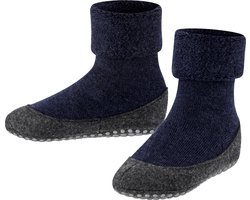 FALKE Cosyshoe Minis Noppen op de zool wol huissokken kinderen blauw - maat 21-22