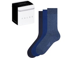 FALKE Happy Box 3-Pack eenkleurig katoen multipack sokken heren veelkleurig - maat 43-46