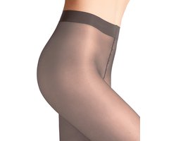 FALKE Seidenglatt eenkleurig materiaal transparant 15 DEN panty dames bruin - maat S-M