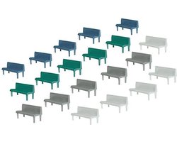 Faller - 20 Banken - modelbouwsets, hobbybouwspeelgoed voor kinderen, modelverf en accessoires