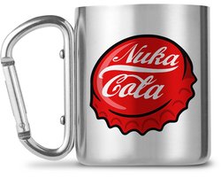Fallout Nuka Cola - Mug with Carabiner Clip Kop zilverkleurig Metaal -