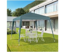 Faltpavillon Pavillon Faltzelt Partytent incl. Draagtas 2,4x2,4m Staal Groen