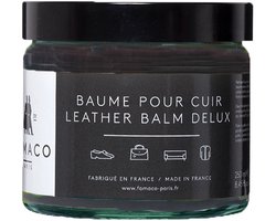 Famaco meubel leder poets cream - Leather balm 300 ml kleur donker bruin. Baume Lederen balsem herstelt: lederen meubels, kleding en lederwaren.