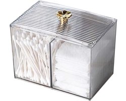 Famanu - Acryl make-up organizer transparant, badkamer organizer voor toiletartikelen en cosmetica, netjes opbergen op kaptafel