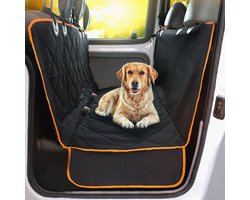 Famanu - Autostoelhoezen voor honden – auto’s, vrachtwagens en SUV’s, luxe volledige beschermer met extra zijkleppen, veiligheidsgordelopeningen – hangmat converteerbaar voor uw huisdier