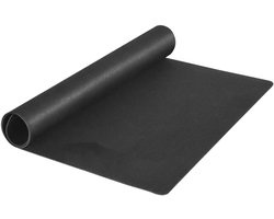 Famanu – Barbecuevloermat - Vloermat Voor De Barbecue - Rubberen Vloermat - Barbecue Accessoires - Geschikt Voor Alle Barbecues - Zwart - Groot - hittebestendig en eenvoudig schoon te maken