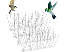 Famanu – Duivenafweer voor balkons - set van pinnen - 25 cm per stuk - roestvrij staal - preventieve vogelwering tegen duiven en katten - eenvoudig te installeren - duurzaam en weerbestendig - beschermt balkons en tuin