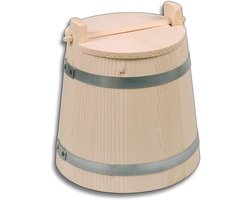 Famanu – Fermentatiepot met deksel 3 liter - plasticvrij inleggen en fermenteren van komkommers - groenten en zuurkool - robuuste en waterdichte fermentatiepot met speciaal fermentatiedeksel voor thuisgebruik