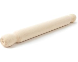 Famanu – Franse houten deegroller – 40 cm – Geschikt voor pizza, pasta en bladerdeeg – Glad en licht ontwerp