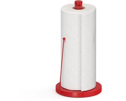 Famanu – Keukenrolhouder Simply roestvrij stalen rolhouder stabiel en duurzaam papierrolhouder (rood)