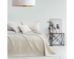 Famanu - Luxe bedsprei Axel 240x260 cm staalantraciet grijs zilver – tweezijdig en onderhoudsvriendelijk