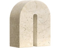 Famanu – Marmeren sculptuur boog - boekensteun - decoratie - woonkamer - presse-papier - zwaar - massief - elegant