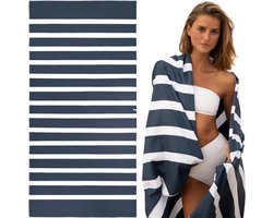 Famanu – Microvezel strandhanddoek XL 200 x 100 cm, extra groot, zandvrij, sneldrogend, gerecycled materiaal, met meshbag