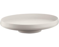 Famanu – Middenstuk of fruitschaal in gerecycled materiaal, melkwit, 42 x 30 x h 8,9 cm, stijlvol en duurzaam