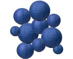 Famanu – Papieren lantaarns, rond, wit, decoratie voor feest, bruiloft en tuin, set van 10 stuks (6/8/10/12 inch)