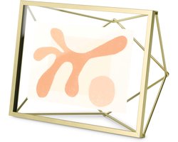 Famanu - Prisma fotolijst staal, matgoud, 10x15 cm