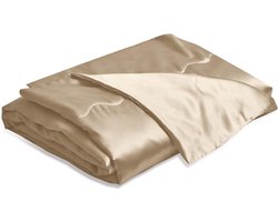 Famanu – Satijnen deken 150x200 cm, koel en zacht, ideaal voor bed, bank, slaapkamer, kantoor en reizen