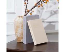 Famanu – Set van 2 decoratieve boeken - nep lippen - linnen - woonkamer - bijzettafel - esthetisch - opbergbox