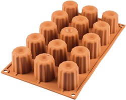 Famanu – Siliconen cannelé bakvorm met 15 holtes voor Franse patisserie