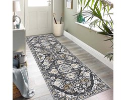 Famanu Tapijtloper 60 x 180 cm, antislip gangloper, deurmat, ruig zacht keukentapijt, machine wasbaar tapijt, vloermat voor de ingang, wasruimte, slaapkamer, trap en badkamer