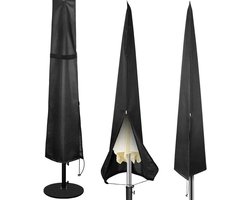 Famanu - Terrasparapluhoes, 420D Oxford zware waterdichte parasolhoezen met rits en telescopische stang voor 2,1 m tot 3,4 m outdoor tuintafel parasolhoezen