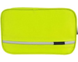 Famanu - Toilettas Cosmetische Zak Reizen Toiletzak Waszak Waterafstotend, Multifunctionele Toilettas Hangend Opvouwbaar Hangend voor Reizen (geelgroen)