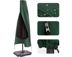 Famanu Tuinparasolhoes outdoor parasolhoezen voor 2,5 tot 4 m diameter parasols 190 x 25 x 50 cm waterdichte 600D Oxford PVC-coating met robuuste ritssluiting en verstelbaar trekkoord aan de