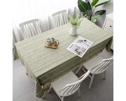 Famanu - Waterdicht linnen tafelkleed 140x140 cm, modern en stijlvol voor keukentafel of tuintafel