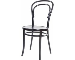 Fameg Vienna Thonet No. 14 Eetkamerstoel - Hout - Design - Bistrostoel - Zwart Gebeitst