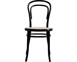 Fameg Vienna Thonet No. 14 Eetkamerstoel - Hout - Rotan Zitting - Design - Bistrostoel - Zwart Gebeitst
