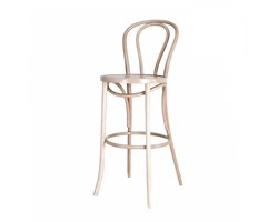 Fameg Vienna Thonet No. 18 houten barkruk whitewash - 75 cm - voor Cafe of Bar - Retro - Klassiek - Buighout