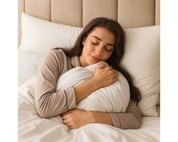 Fameilleur -Antibacterieel Dekbed 140x200 cm – 1-persoons – Wasbaar, Hypoallergeen & Ademend – Anti-allergie Voorjaar & Herfst Dekbed –Katoenen Tijk met Microfiber Vulling-Warmteklasse 3/4-Anti-geur-Sneldrogend- Wit- een persoons- dek bed -beddengoed