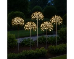 Fameilleur Tuinstekers Kerstverlichting Stervormige Takken – 5-delige Set – 5 stuks- Warm-Wit Licht – Waterbestendig IP20 – Buitenverlichting voor Tuin, Balkon & Bloembakken – Luxe Sfeerverlichting Kerst – Transparante Kabel & Adapter – Ke