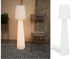 Fameilleur Vloerlamp voor in de Tuin-LED Vloer lamp met Afstandsbediening, staande lamp- Gekleurd of Warm-Wit Licht, Perfect voor Buiten, Tuinverlichting, Sfeerverlichting voor Terras, Tuinlamp, Waterdichte Buitenlamp, Energiezuinige Verlichting