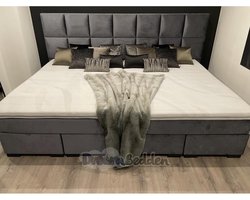 Familie Boxspring XXL 240x200 Incl 7-zones pocketvering Matrassen en Hotel Toppers KINGSIZE