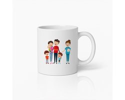 Familie en Verpleegkundige Zorg Mok – Hartverwarmend Ontwerp voor Gezondheidszorg en Ouderschap Koffiebeker
